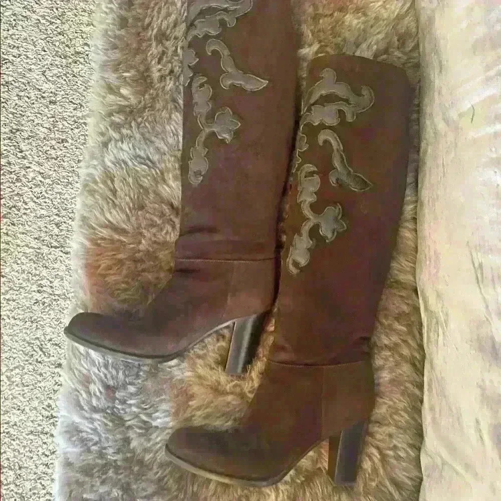 Prada Brown Suede Boots - Picture 5 of 7